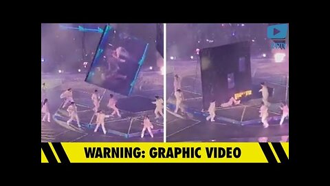 Hong Kong Concert Video Monitor FALLS, CRUSHING DANCERS BELOW