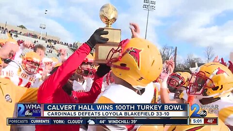 Calvert Hall wins the Brooks Financial Group Turkey Bowl 100