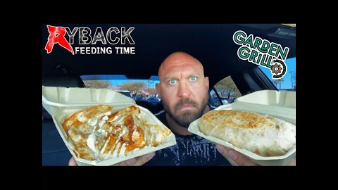 Ryback Feeding Time: Garden Grill Buffalo Chicken Cali Burrito & Buffalo Chicken Quesadilla Mukbang