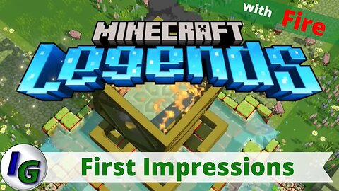 Minecraft Legends First Impression Gameplay on Xbox with Fire