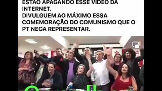 PT comunista comemorando a escravidão dos brasileiros