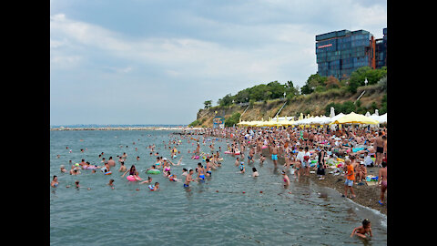 The sea in Anapa. Anapa 2021. Beach in Anapa. Black Sea. The city of Anapa