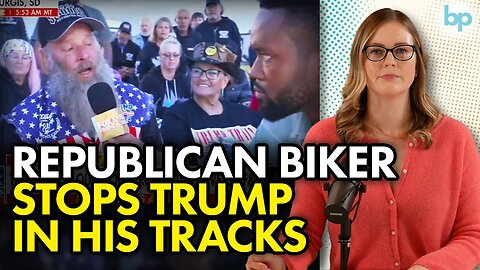 TRUMP FLAILS When Asked EASY POLICY QUESTION by Pro-Trump Biker!!!