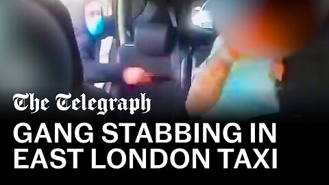 Terrifying moment man is stabbed by knife-wielding gang in the back of a taxi|News Empire ✅