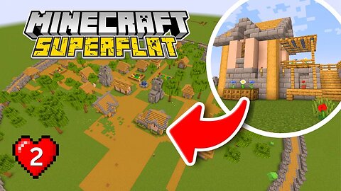 Why I built this MEGA WALL to defend this... | Minecraft Superflat Survival [Episode 2]