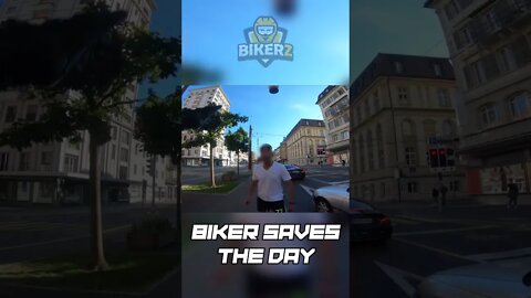 Biker saves the day!