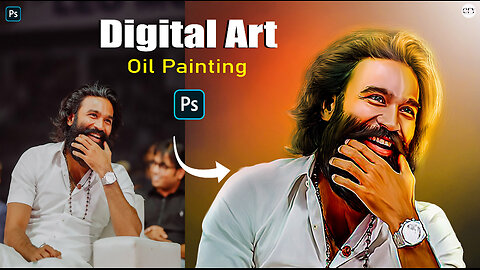 Digital Art of South Actor Dhanush Photoshop Tutorial