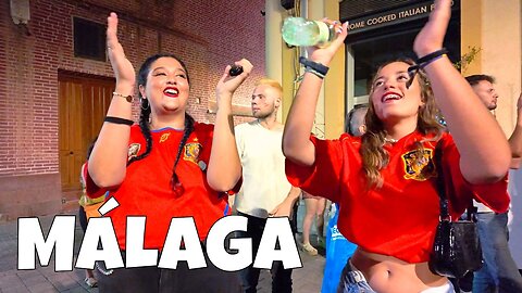 🇪🇸 Spain Malaga City & People during Football Game UEFA EURO | European Football Championship [4K]