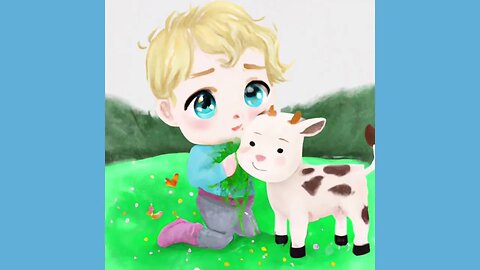 Eat grass with the cow cuz I am a toddler lol