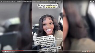 yung bleu's wife embarrasses him after long tongue tik toker reveals he flew her out part 5