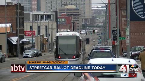 Deadline Tuesday to get ballot in streetcar mail-in election