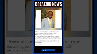 Current Events | 18-Year-Old Makes History: Meet America's Youngest Black Mayor! | #shorts #news