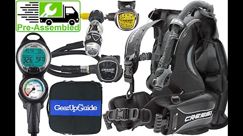 Cressi Patrol BCD Scuba Diving Gear w MC9 Compact Pro