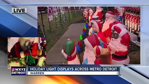 Massive holiday light displays across metro Detroit