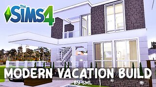 Building A Modern Holiday Home For One | Sims 4