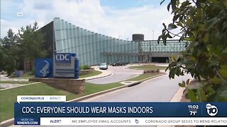 CDC recommends wearing masks indoors