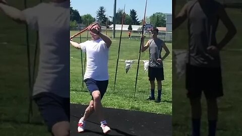 #shorts Coach Halley Masters Javelin Throw - 212' 6" Age 37