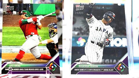 2023 Topps Now World Baseball Classic Mail Day! Two Purple Parallels /25!