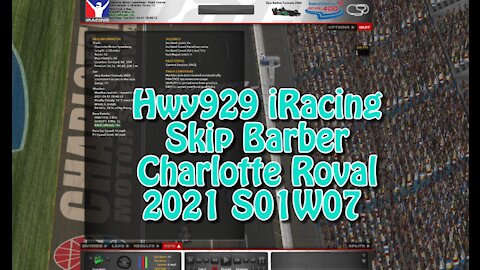 HWY929 iRacing 2021S01W07 | Skip Barber | Charlotte Roval | Down to the last lap