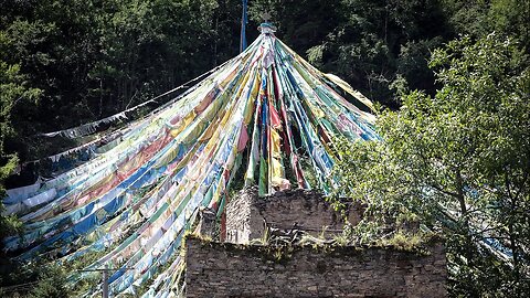 Prayer Flags, Five Elements and a Message of Peace. Flags as Dissolving Architecture.