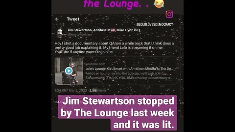 Jim Stewartson shouted out the Lounge! cool…