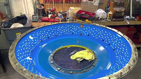 The IMPOSSIBLE Job of restoring the inner discs of the 1950’s Bally Moon Ride ! 🌚