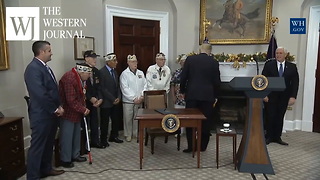 President Trump Stops To Honor The Fallen For National Pearl Harbor Remembrance Day