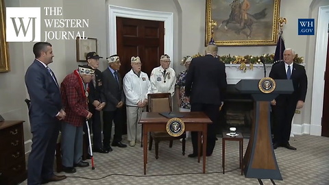 President Trump Stops To Honor The Fallen For National Pearl Harbor Remembrance Day
