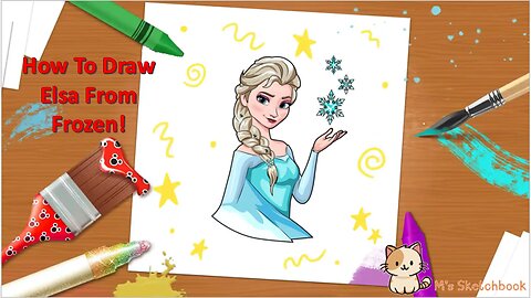 How to draw Elsa from Frozen