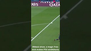 #Messi show, a magic free kick makes PSG win#shorts