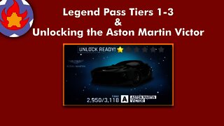 Claiming Legend Pass Tiers 1-3 & Unlocking the Aston Martin Victor | Asphalt 9: Legends