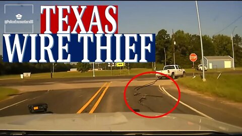 Texas Wire Thief Drags Cables Behind Truck At Speeds Over 100mph Eluding Texas Police #PoliceChase