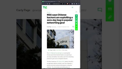 NSA is warning Chinese Hackers are exploiting Zero Days in Citrix #hackingnews #cybersecurity