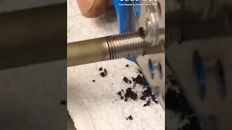 This tool easily cleans dirty threads