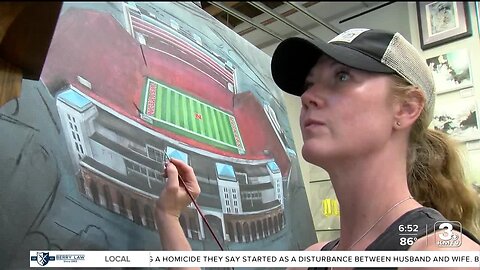 Elkhorn artist commemorates 100th anniversary of Memorial Stadium