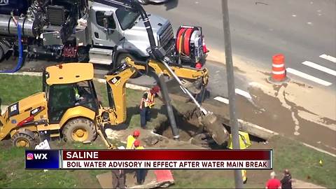 Boil water advisory in effect for Saline