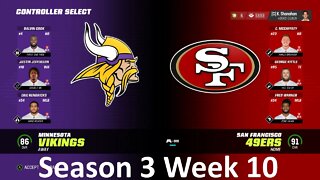 Madden Nfl 23 Vikings Vs 49ers Simulation Franchise S3 W10