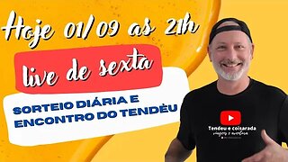 ✅HOJE AS 21H TEM LIVE - SORTEIO DA DIARIA E BATE PAPO COM INSCRITO #tendeuecoisarada