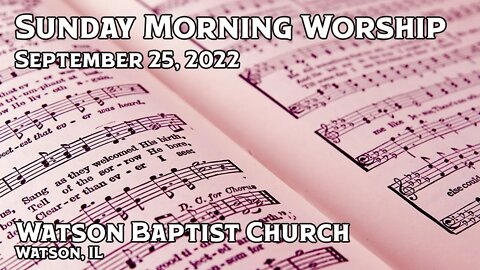 2022 09 25 Worship Service