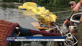 Pilot escapes hot air balloon crash in Howell