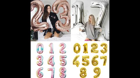 Number Balloon Birthday Wedding Party Decorations Foil Balloons Kid Boy toy Baby Shower