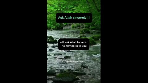 Ask Allah sincerely!!!