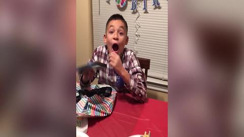 "Boy Gets Surprised with A Birthday Present"