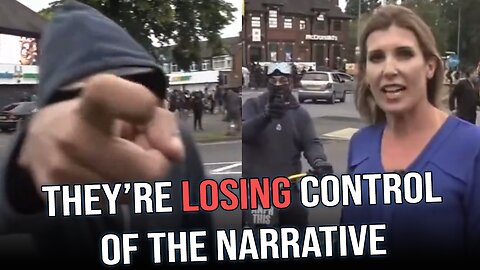 Sky News UK ABRUPTLY cuts LIVE feed as MOB of migrants surround reporter covering "FAR-RIGHT" riots