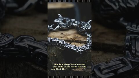 Vikings Wolf Head King's Chain Bracelet
