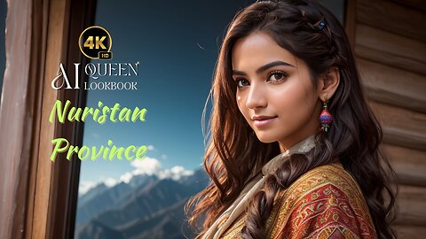4K AI Artistry Lookbook l Nuristan Province l Sunset Serenade Apparel l Video- Ai Lookbook Girl