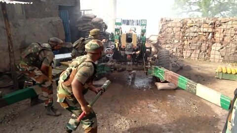 Indian army fire for pakistani army bunkar