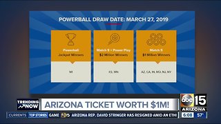 Arizona winners after Powerball drawing