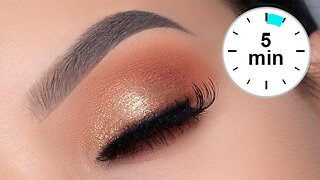 5 MINUTE Golden Holiday Eye Look Using $7 palette 😱