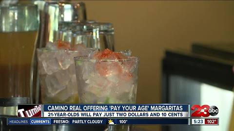 Pay a fraction of your age margaritas